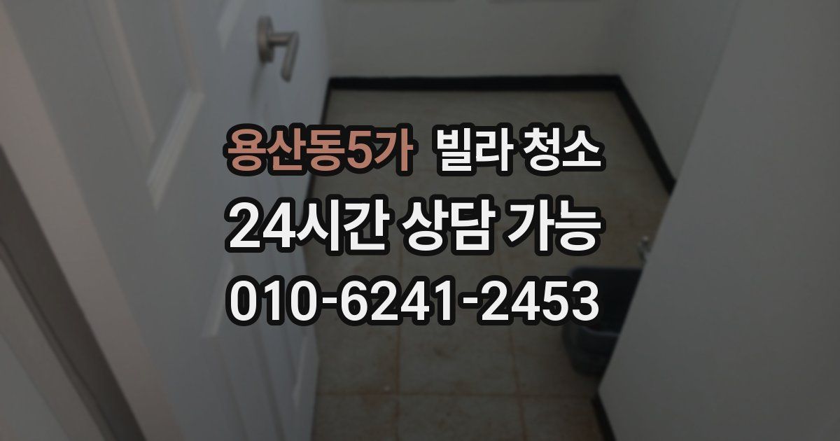 용산동5가 빌라 청소