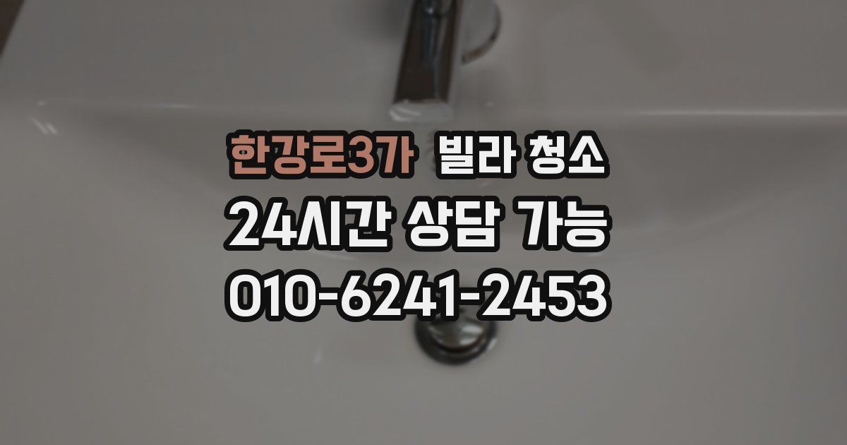 한강로3가 빌라 청소