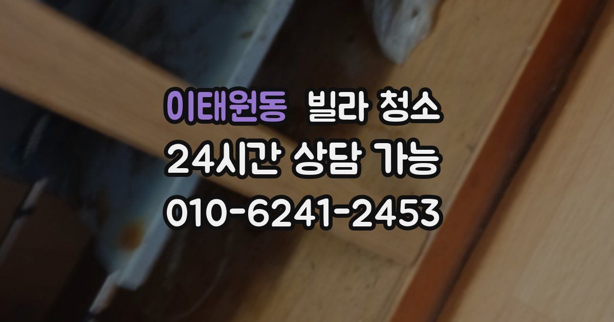 이태원동 빌라 청소