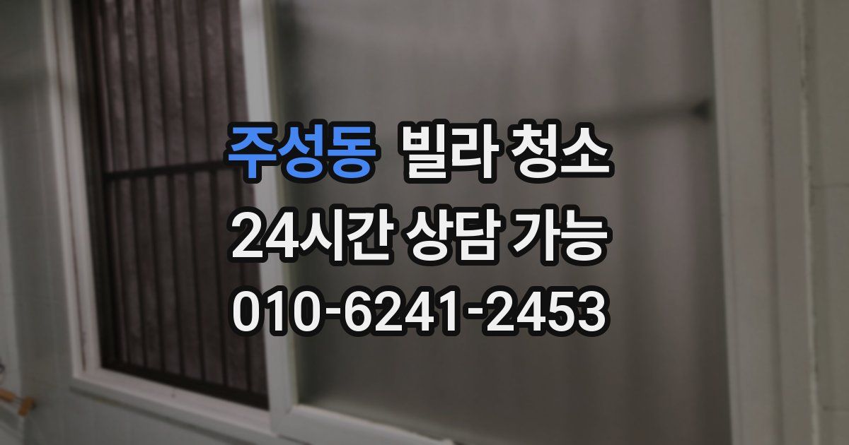 주성동 빌라 청소