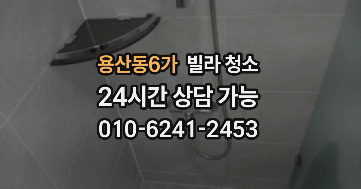 용산동6가 빌라 청소