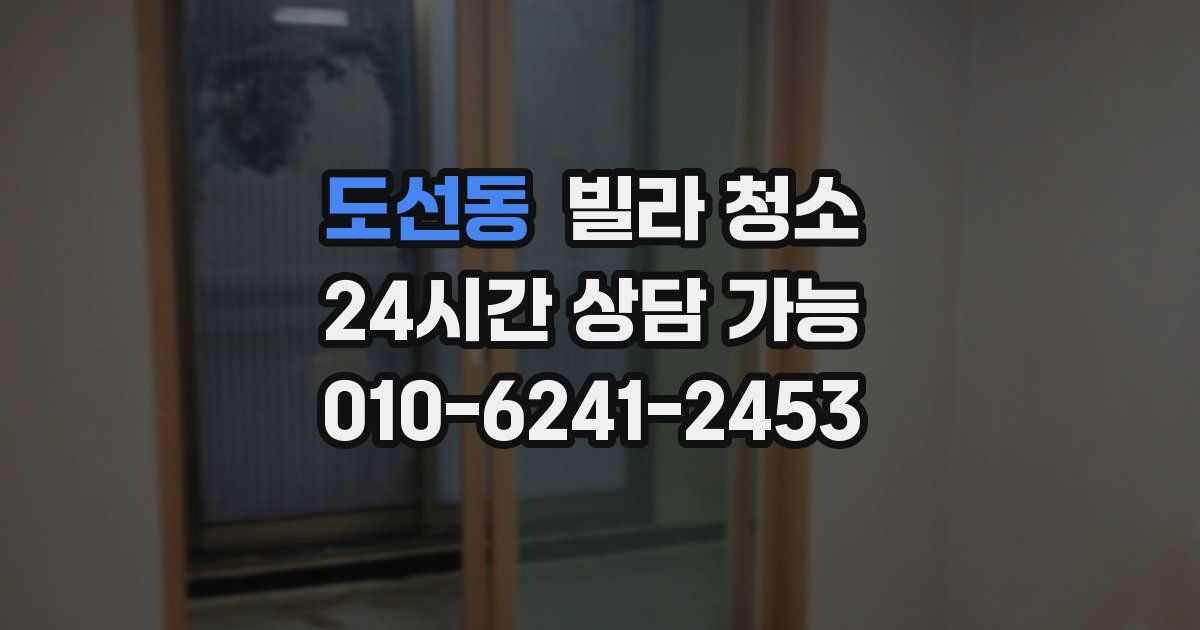 도선동 빌라 청소