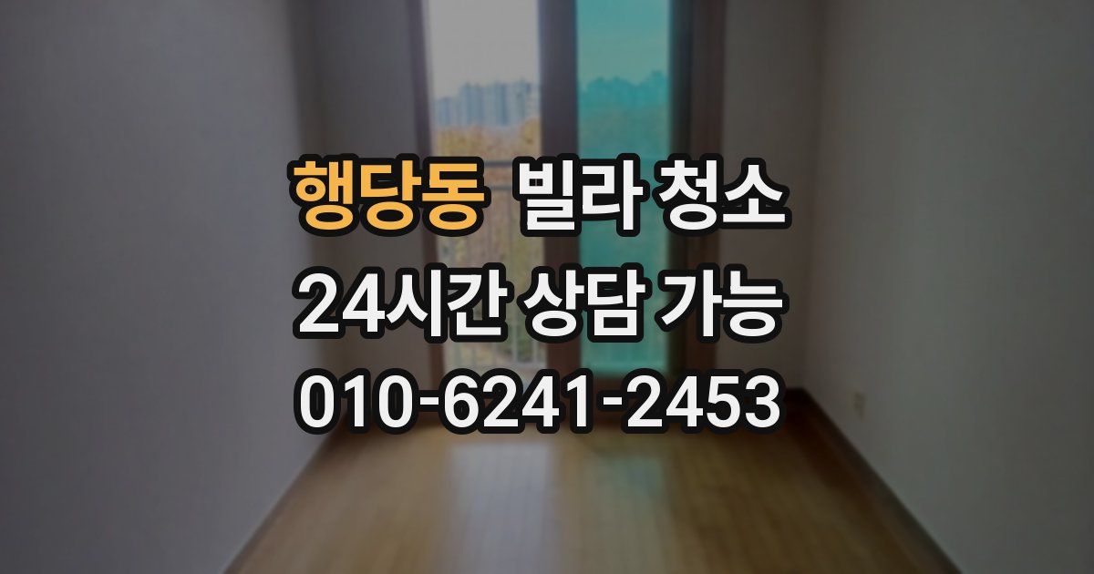행당동 빌라 청소