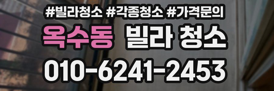 옥수동 빌라 청소