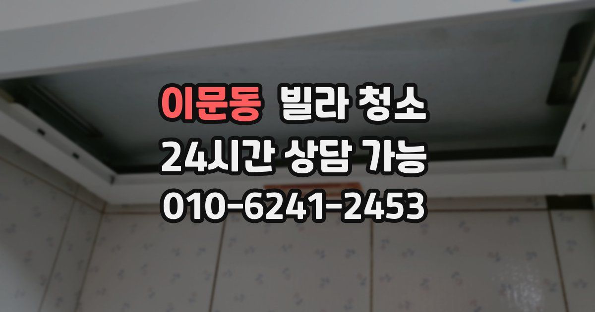 이문동 빌라 청소