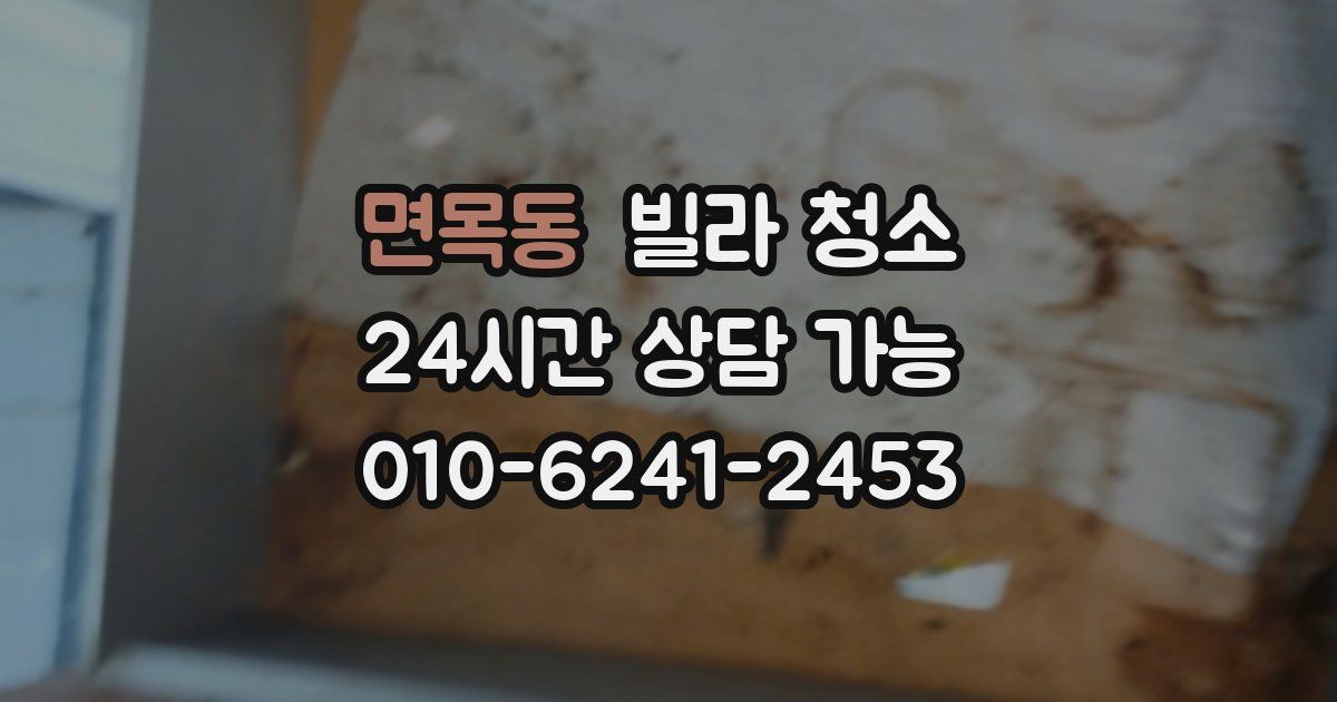 면목동 빌라 청소