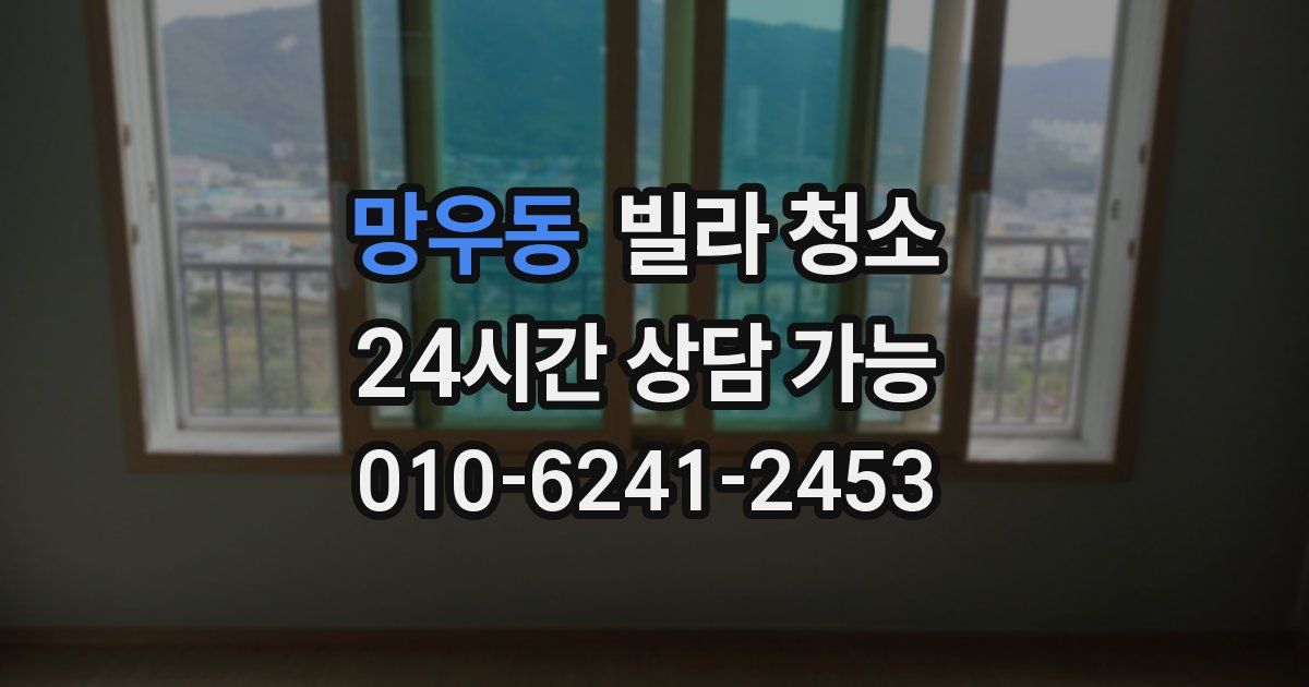 망우동 빌라 청소