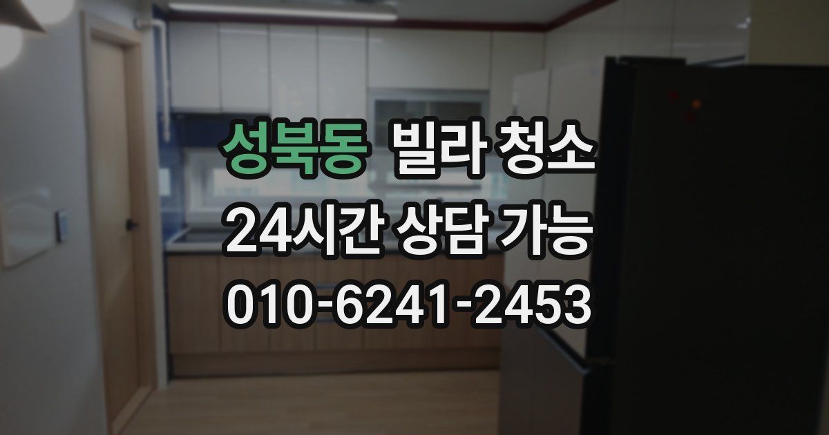 성북동 빌라 청소