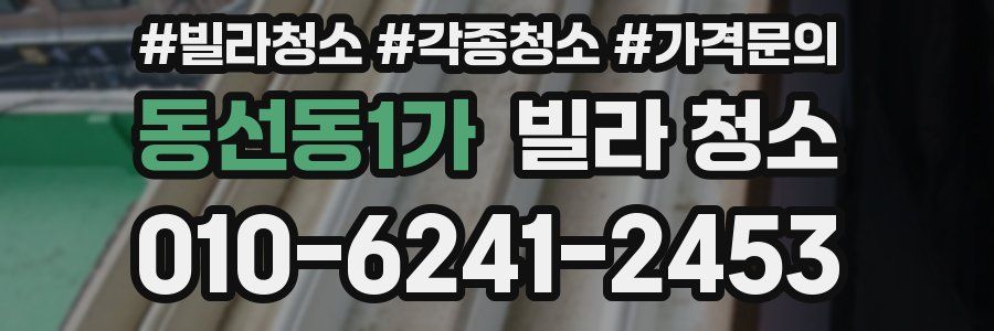 동선동1가 빌라 청소