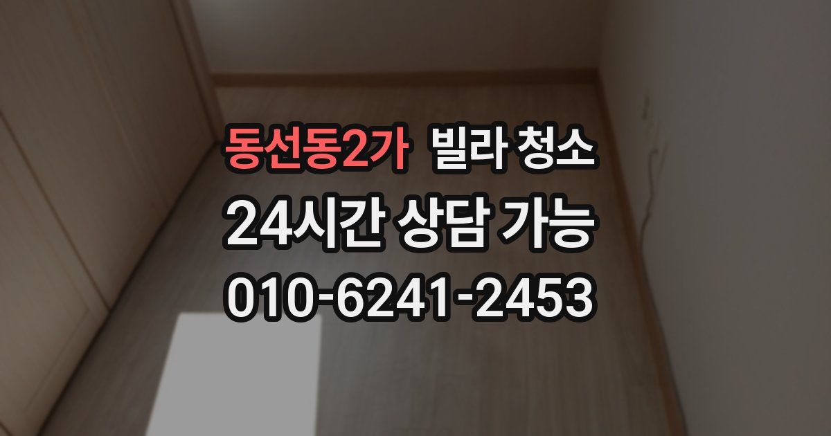 동선동2가 빌라 청소