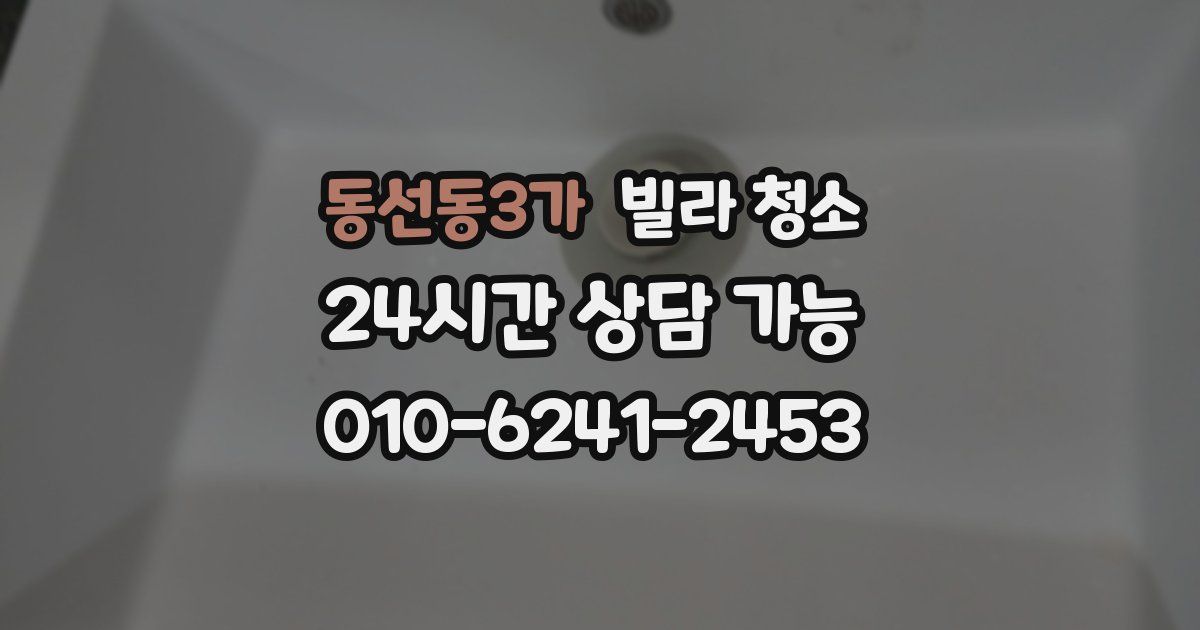 동선동3가 빌라 청소