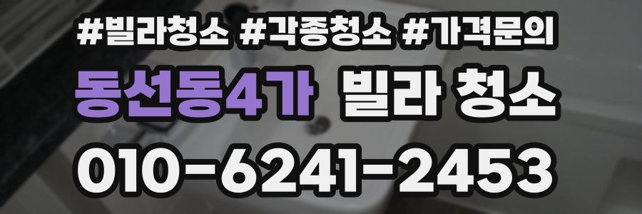 동선동4가 빌라 청소