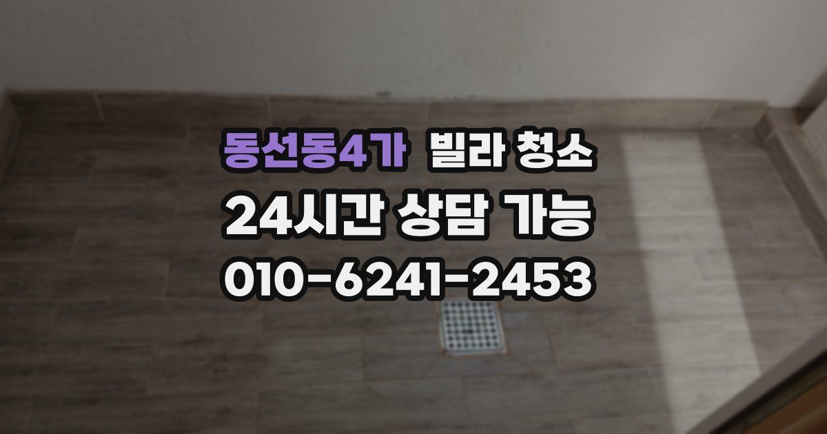 동선동4가 빌라 청소