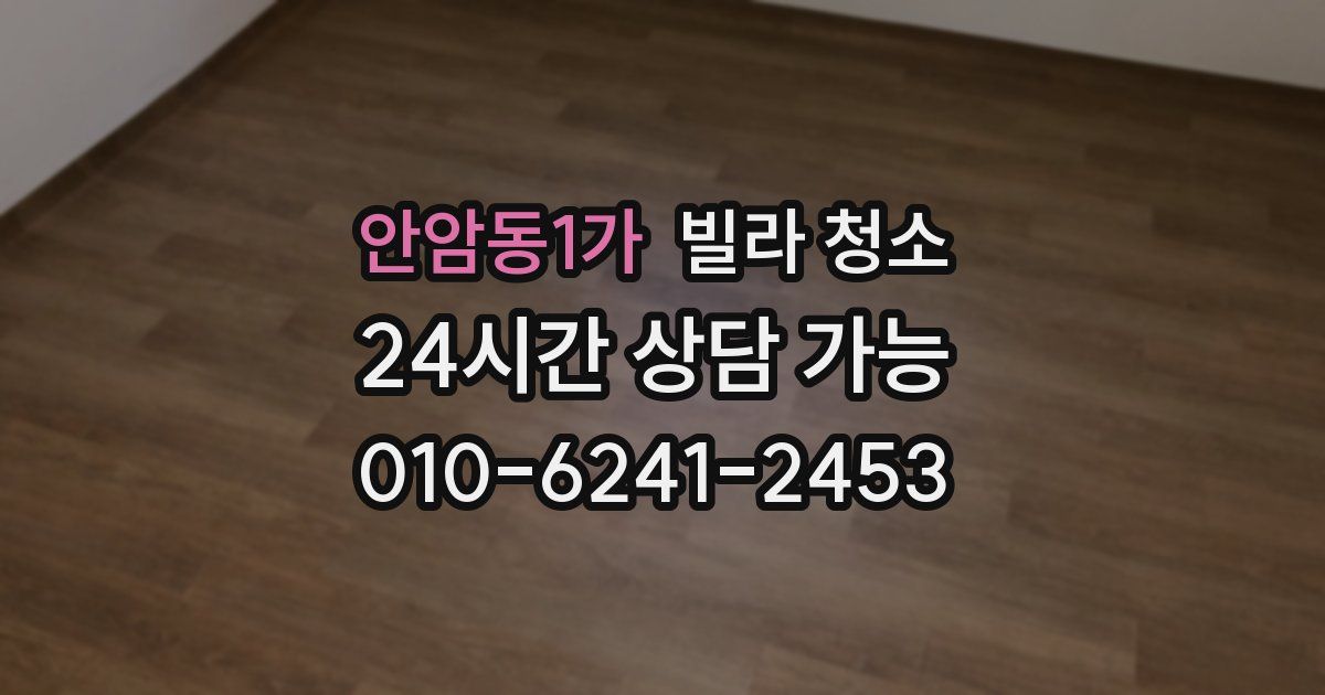 안암동1가 빌라 청소