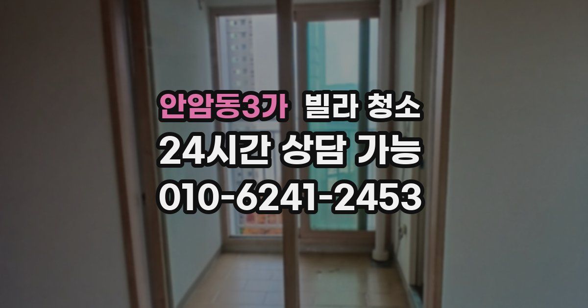 안암동3가 빌라 청소