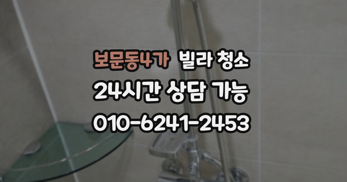 보문동4가 빌라 청소