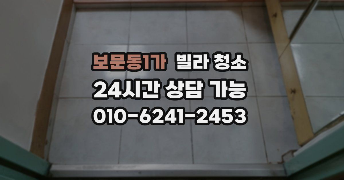 보문동1가 빌라 청소