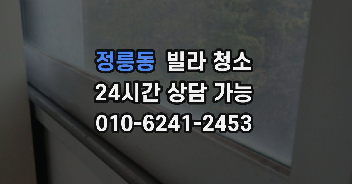 정릉동 빌라 청소