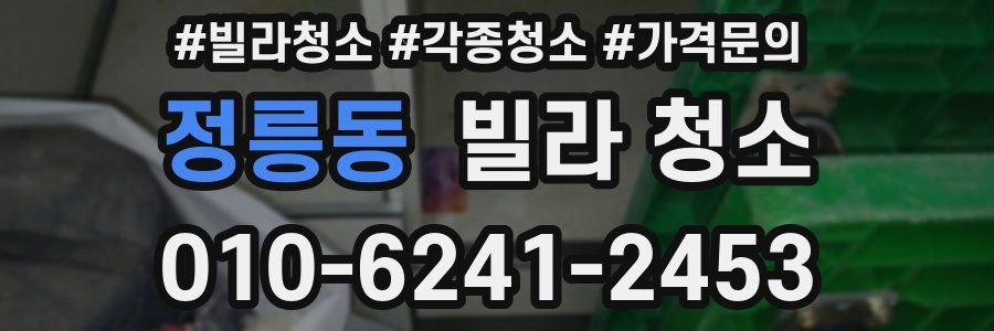 정릉동 빌라 청소