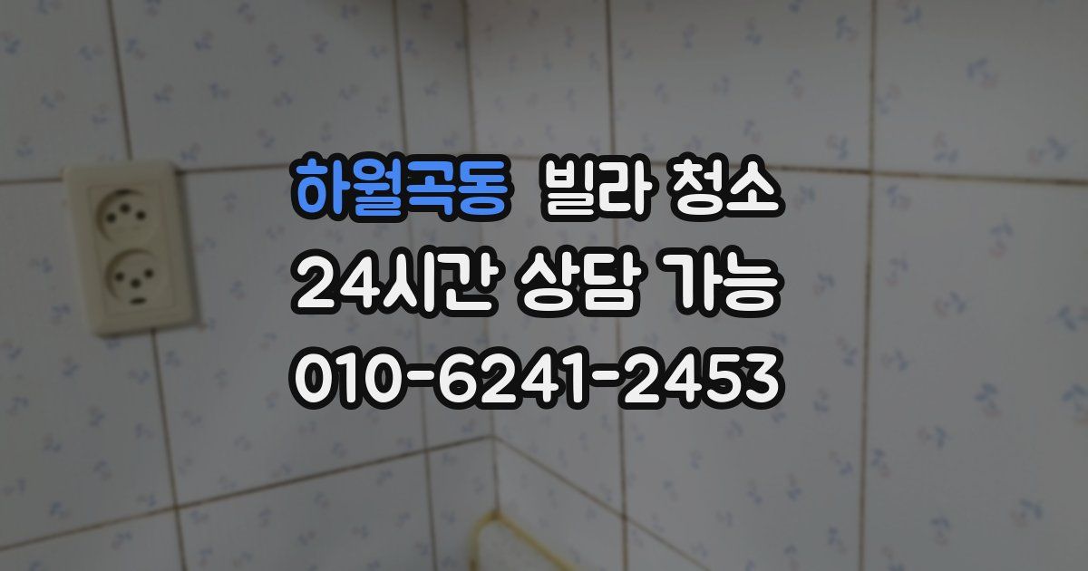 하월곡동 빌라 청소