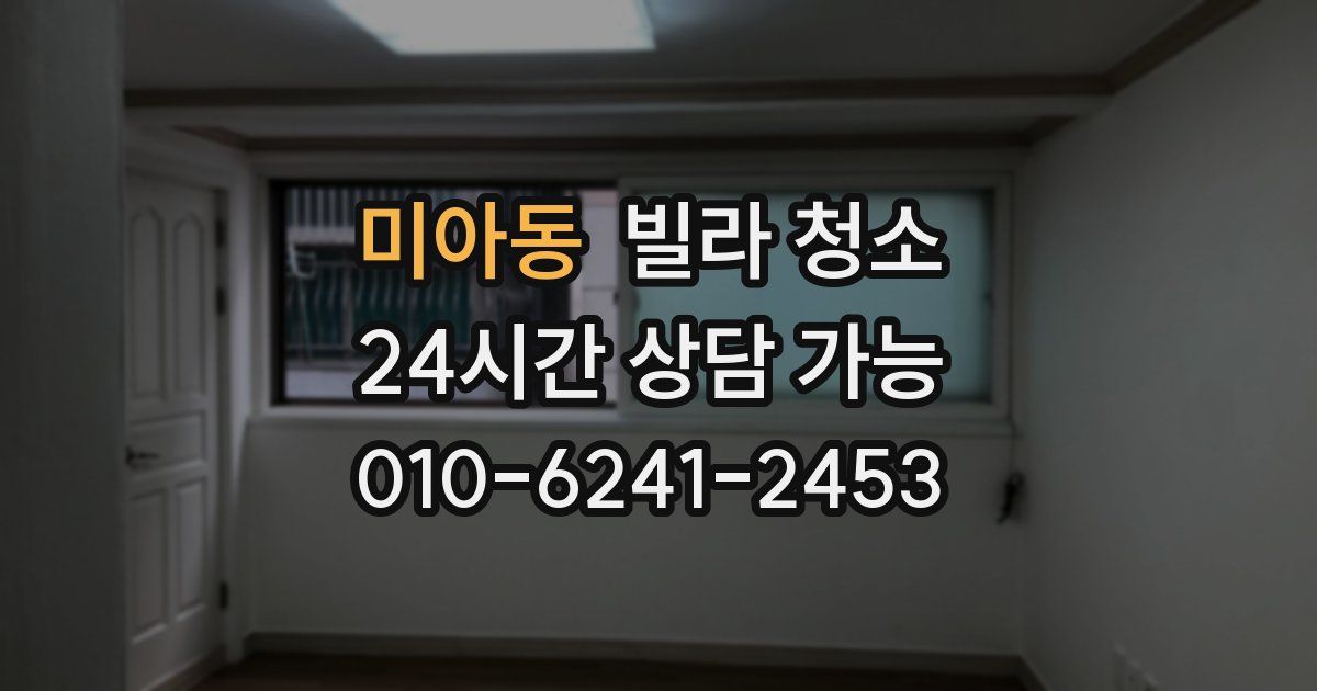 미아동 빌라 청소