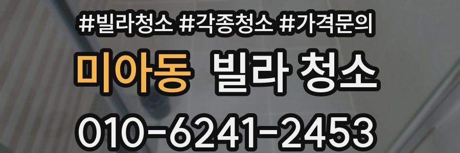 미아동 빌라 청소