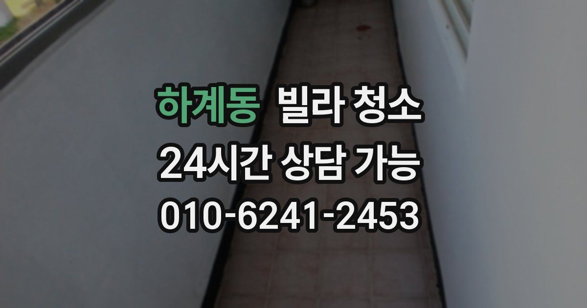 하계동 빌라 청소