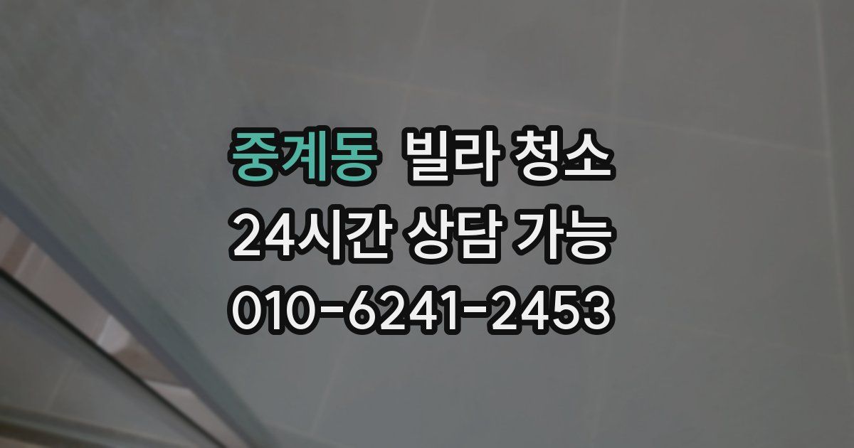 중계동 빌라 청소