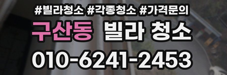 구산동 빌라 청소