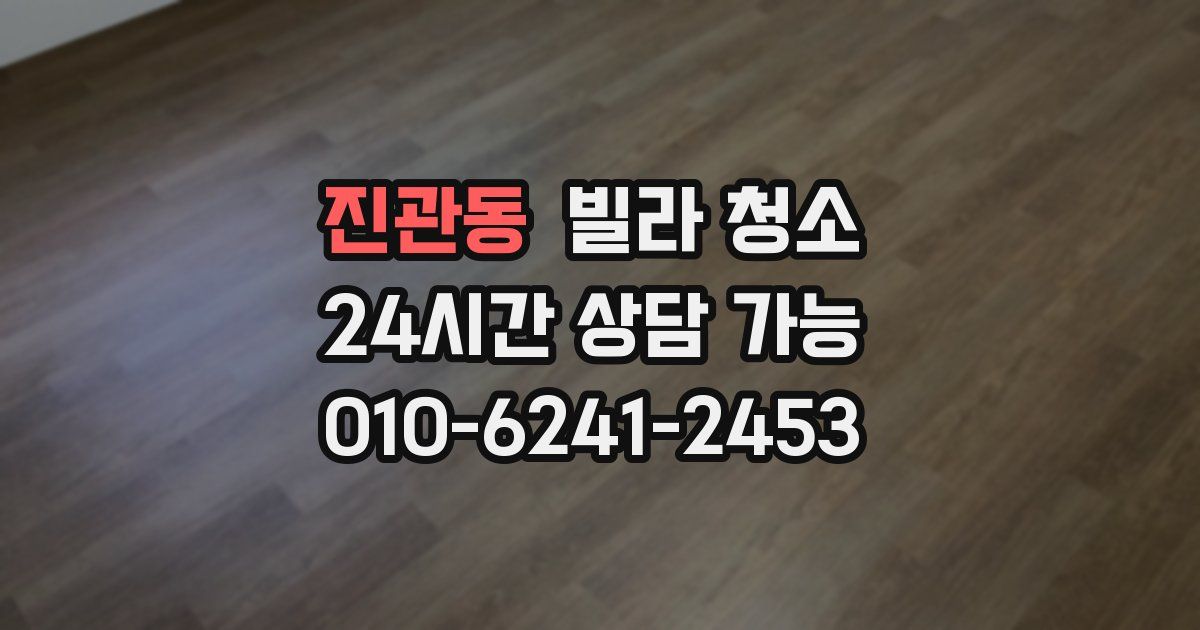 진관동 빌라 청소