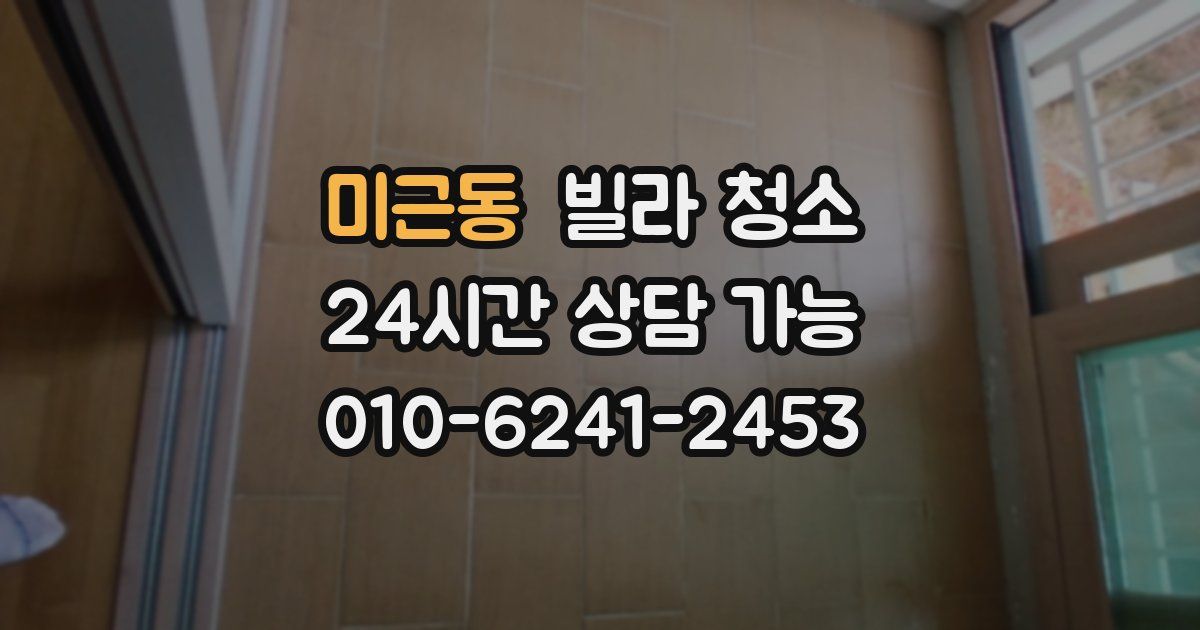 미근동 빌라 청소