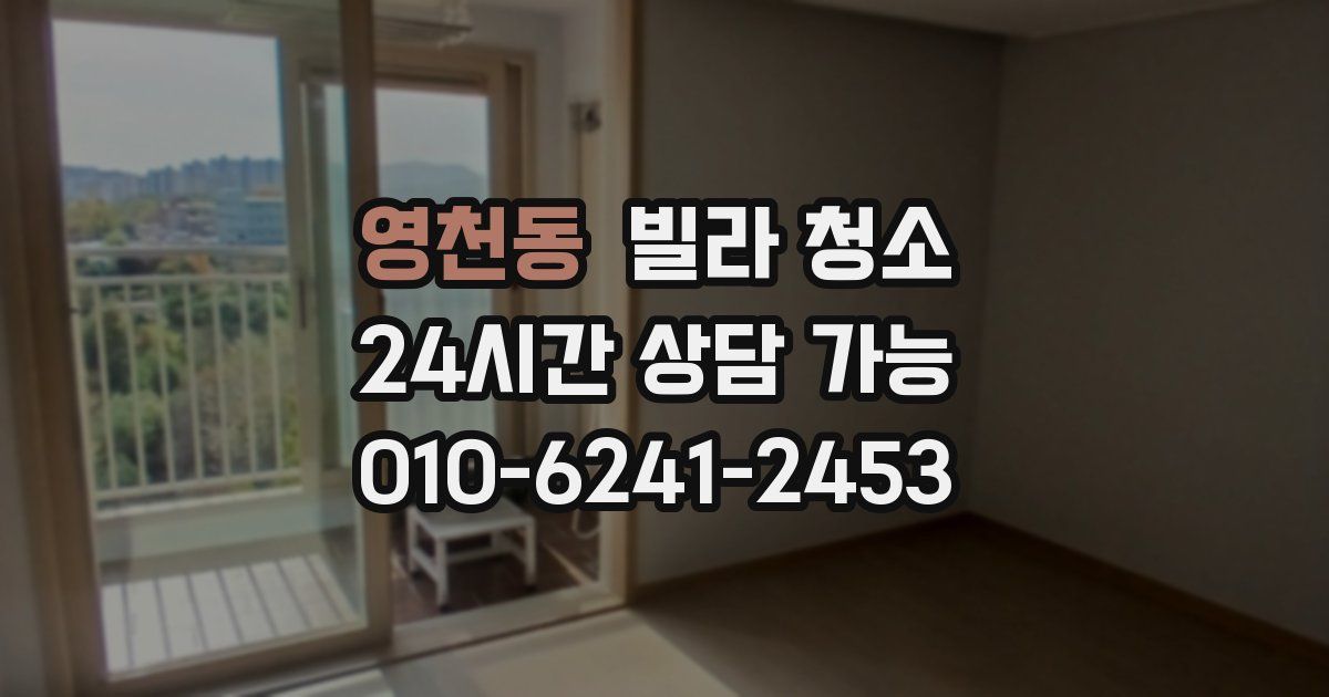 영천동 빌라 청소