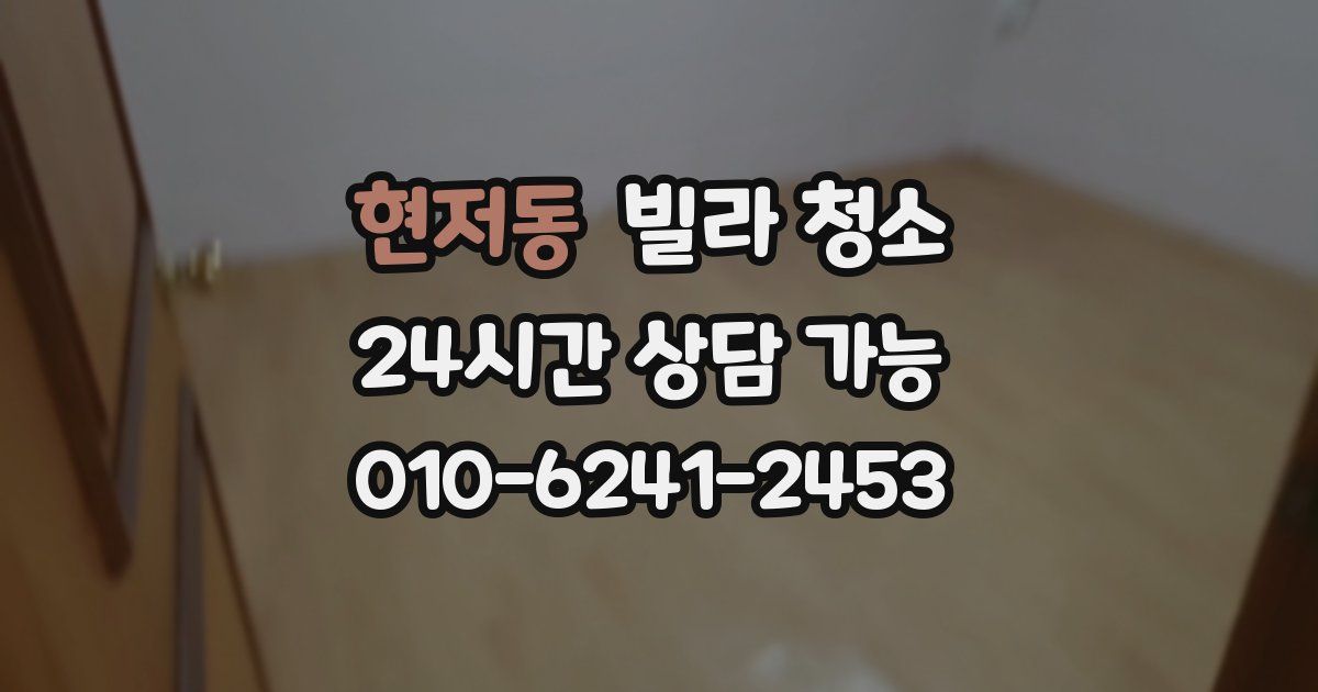 현저동 빌라 청소