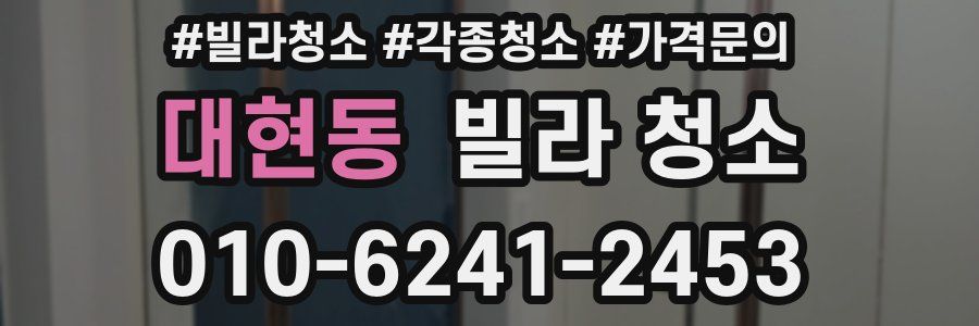 대현동 빌라 청소