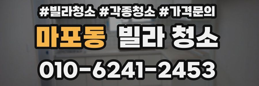 마포동 빌라 청소