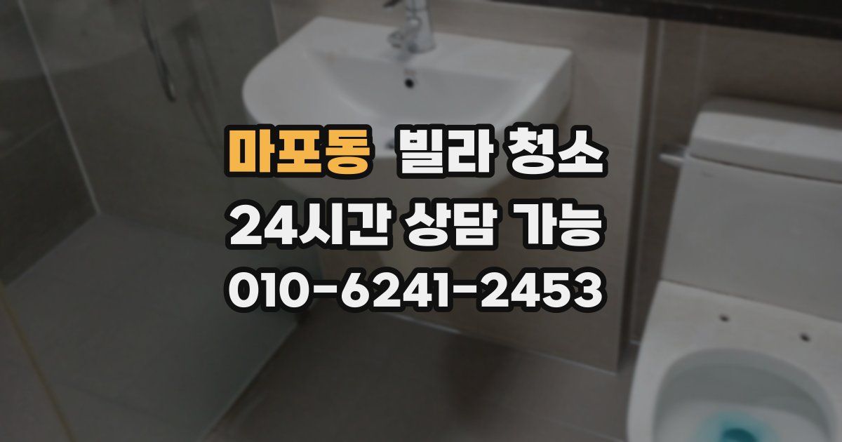 마포동 빌라 청소