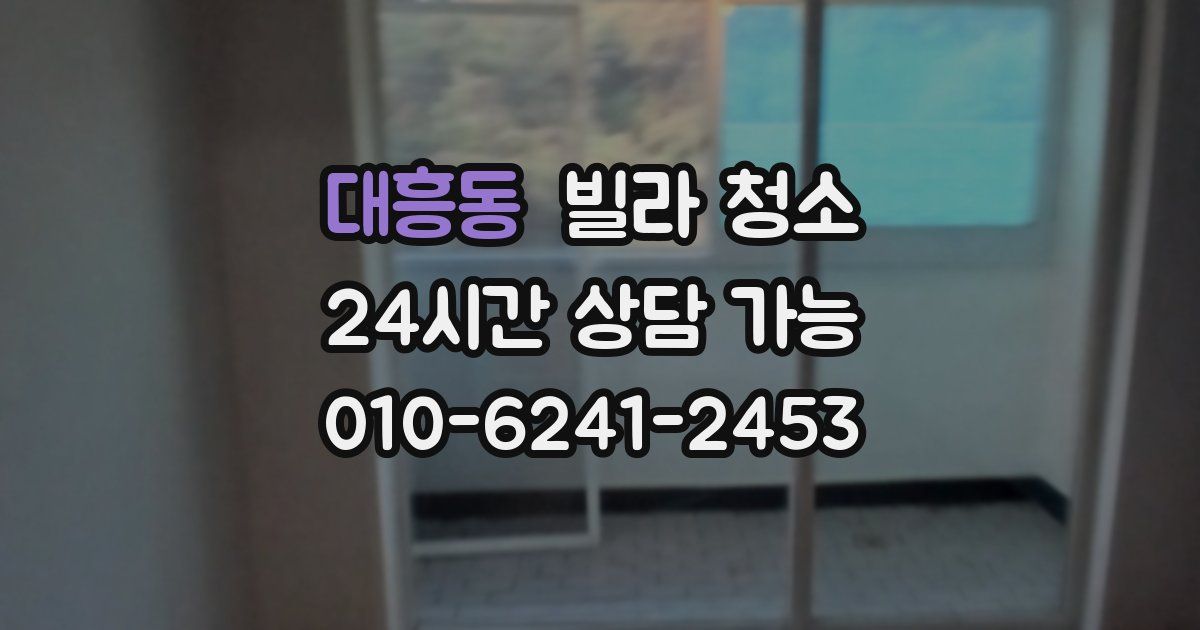 대흥동 빌라 청소