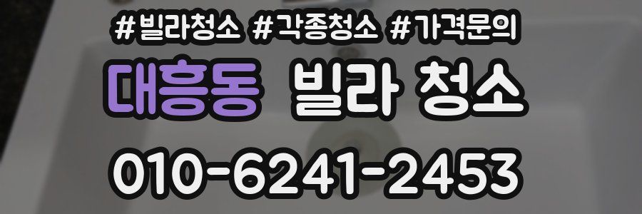 대흥동 빌라 청소