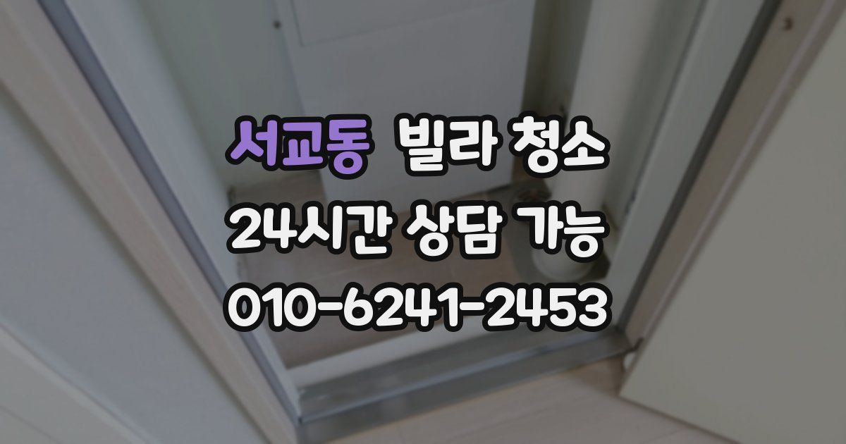 서교동 빌라 청소