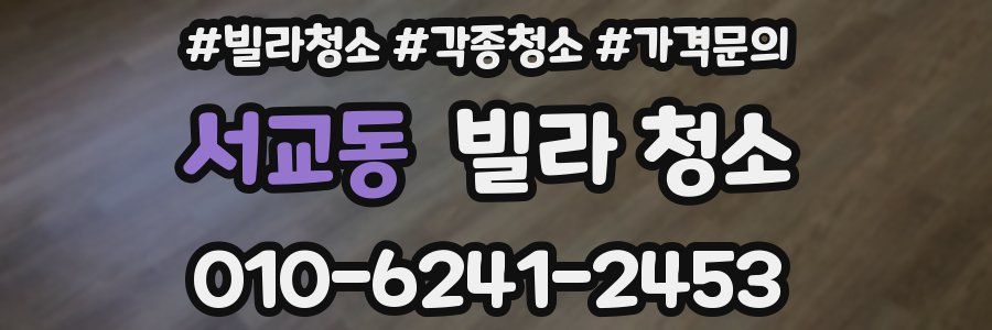 서교동 빌라 청소