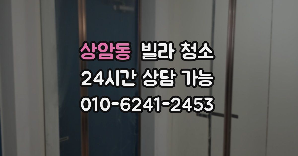 상암동 빌라 청소