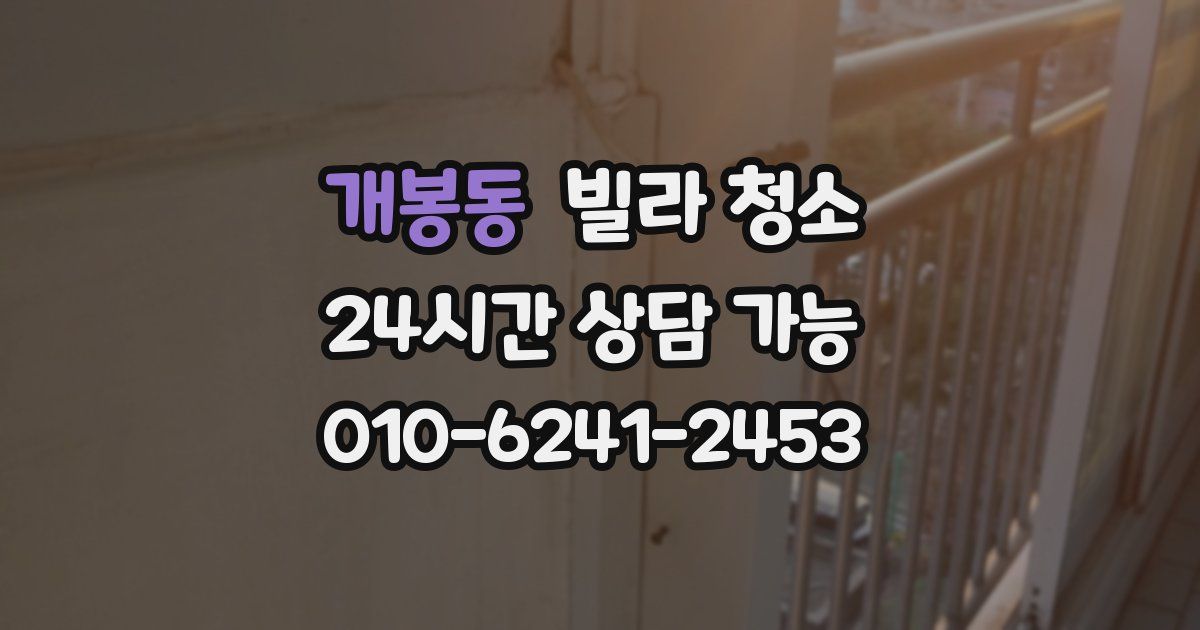 개봉동 빌라 청소