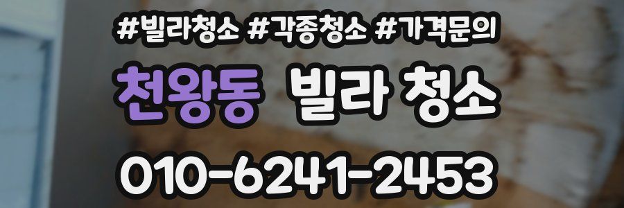 천왕동 빌라 청소