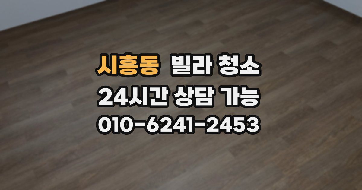 시흥동 빌라 청소