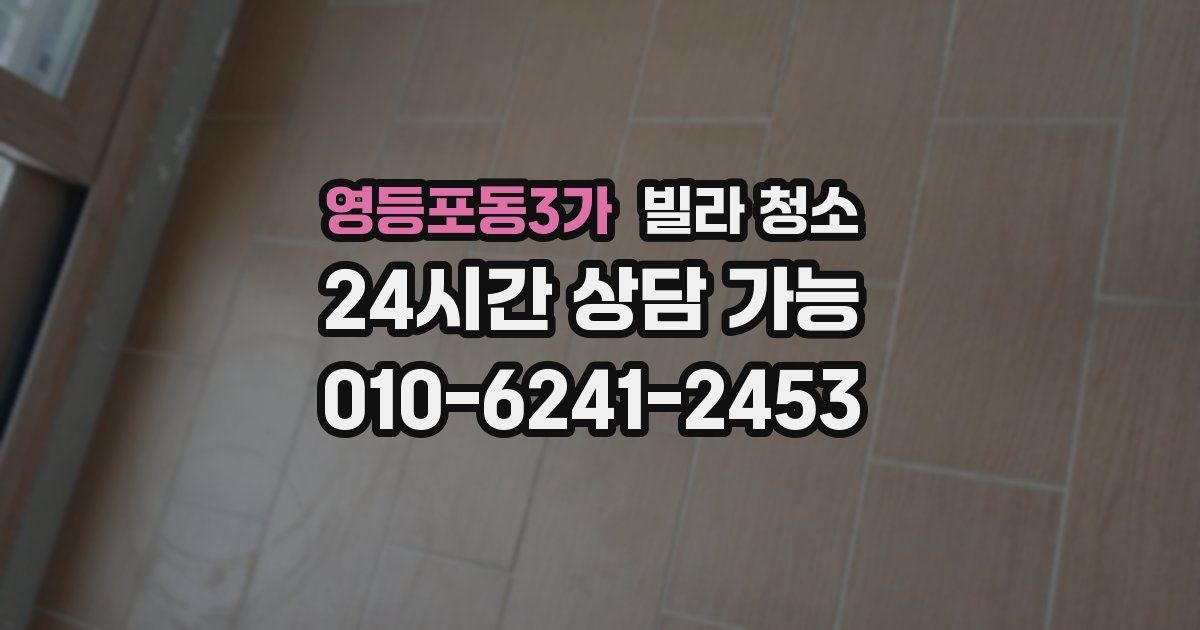 영등포동3가 빌라 청소