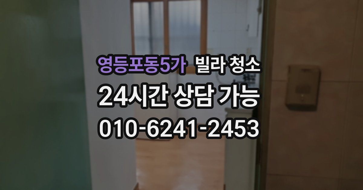 영등포동5가 빌라 청소