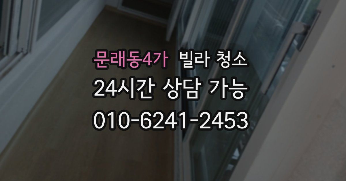문래동4가 빌라 청소