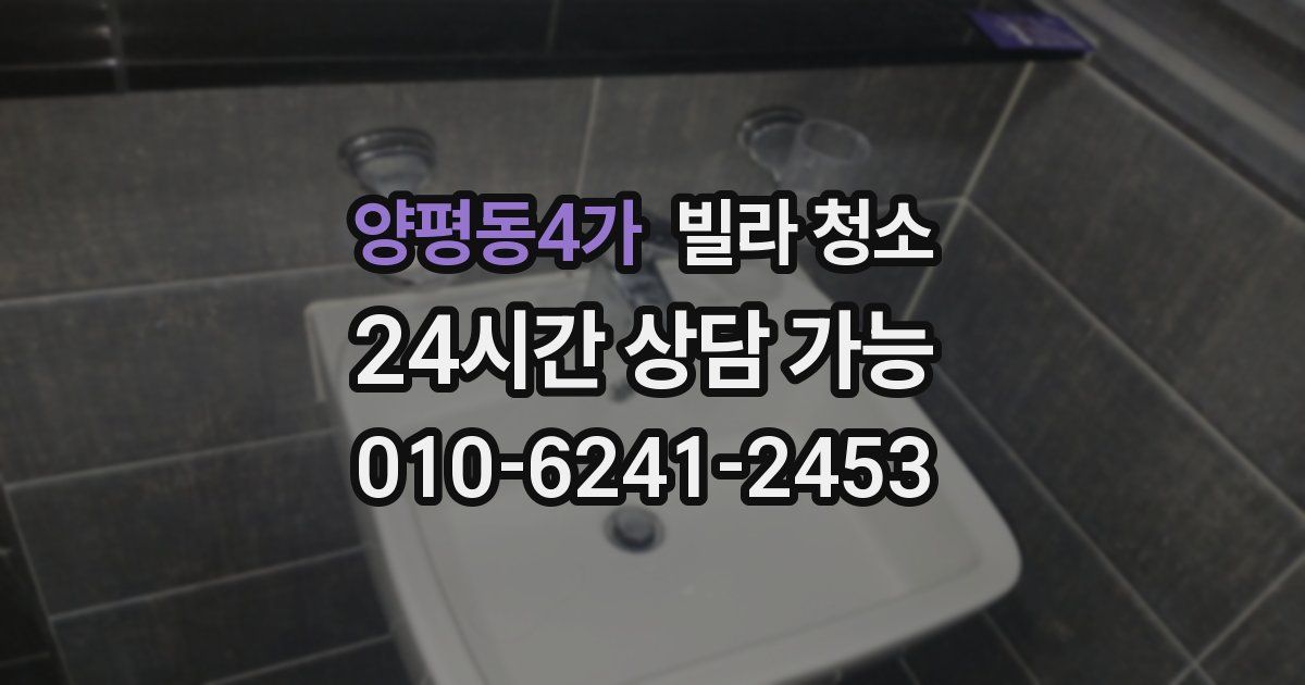양평동4가 빌라 청소