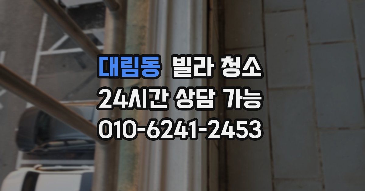 대림동 빌라 청소
