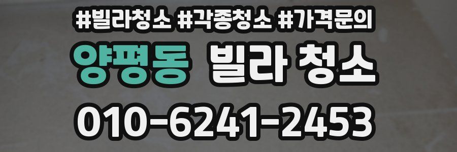 양평동 빌라 청소